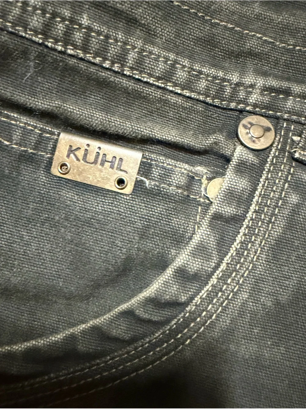 Kuhl Men's Dark Brown/Green Work-Style Cargo Jeans